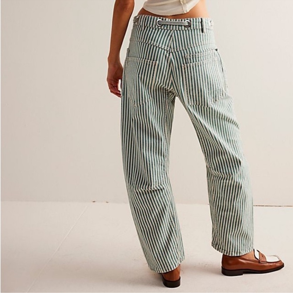 We The Free People Railroad Moxie Low-Slung Pull On Barrel In Railroad - Picture 7 of 10